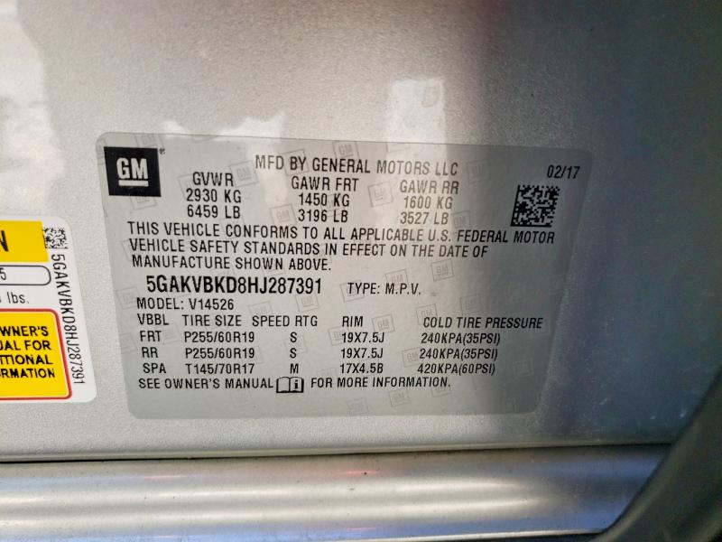 Продаж на аукціоні авто 2017 Buick Enclave, vin: 5GAKVBKD8HJ287391, номер лоту: 53910196