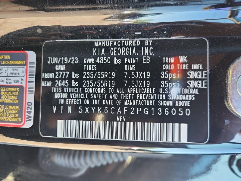 Продажа на аукционе авто 2023 Kia Sportage, vin: 5XYK6CAF2PG136050, номер лота: 52573036