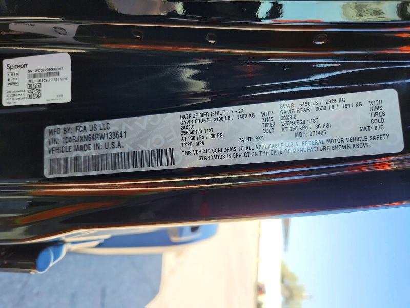 Продажа на аукционе авто 2024 Jeep Wrangler, vin: 1C4RJXN64RW133641, номер лота: 54197566