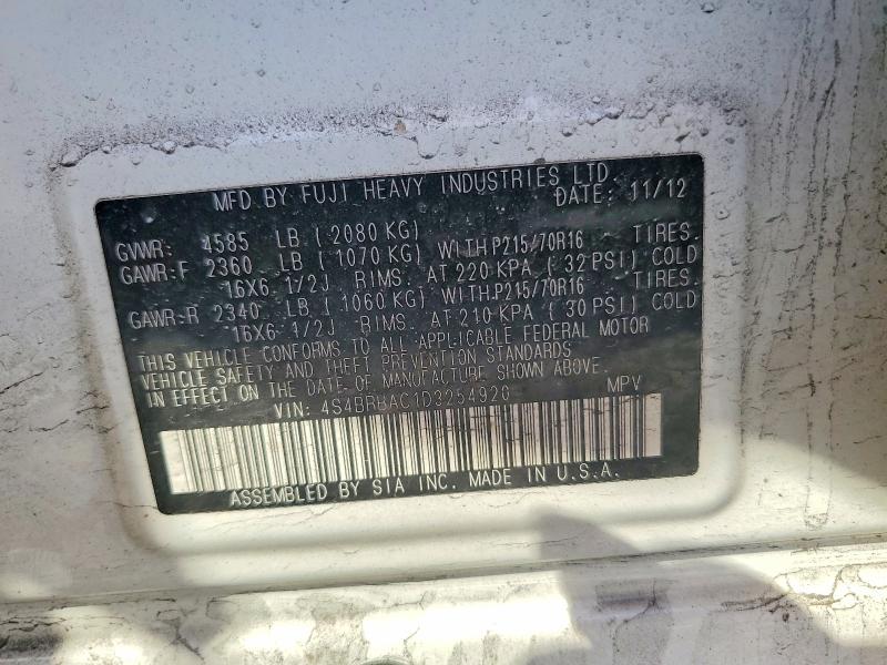 Продажа на аукционе авто 2013 Subaru Outback, vin: 4S4BRBAC1D3254920, номер лота: 54154296
