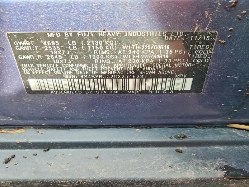 Продаж на аукціоні авто 2016 Subaru Outback, vin: 4S4BSBJC2G3254823, номер лоту: 52685646