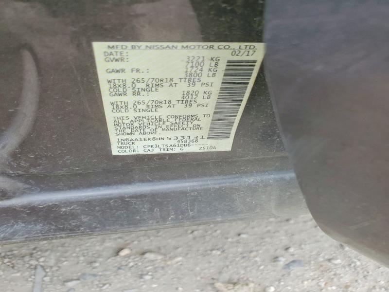Продажа на аукционе авто 2017 Nissan Titan, vin: 1N6AA1EK8HN533131, номер лота: 53944806