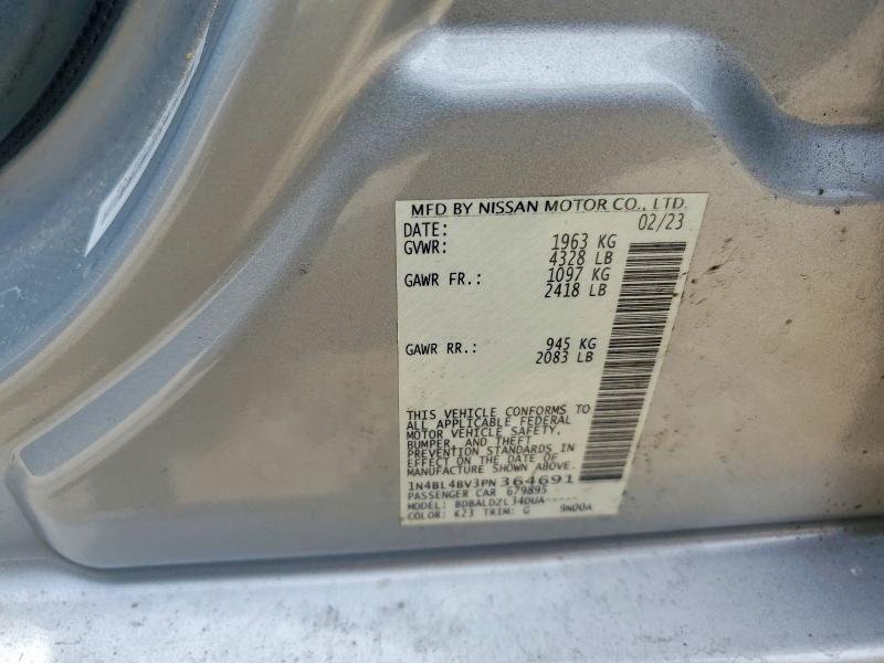 Продаж на аукціоні авто 2023 Nissan Altima, vin: 1N4BL4BV3PN364691, номер лоту: 55196076
