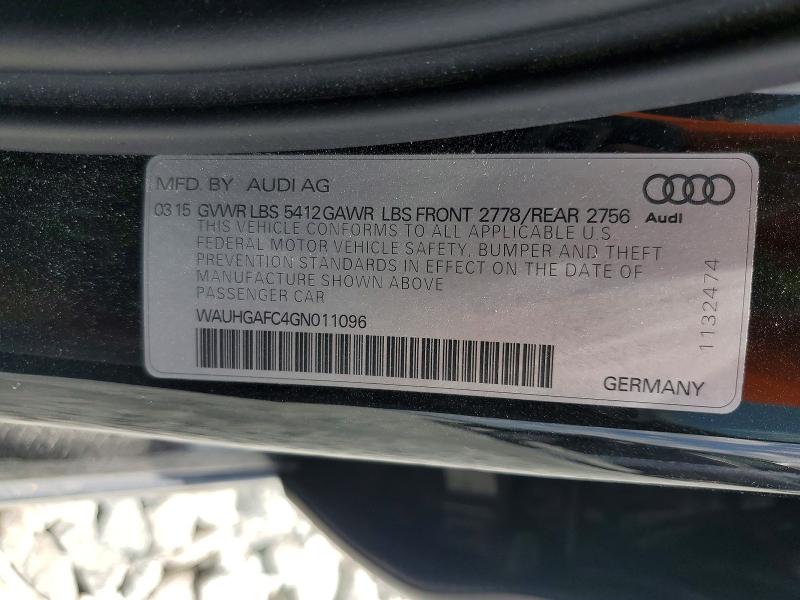 2016 Audi A6 მანქანა იყიდება აუქციონზე, vin: WAUHGAFC4GN011096, აუქციონის ნომერი: 52197786