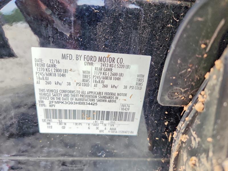 Aukcja sprzedaży 2017 Ford Edge, vin: 2FMPK3G93HBB34425, numer aukcji: 53298846