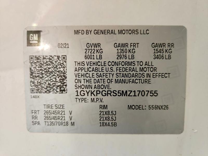 Aukcja sprzedaży 2021 Cadillac Xt6, vin: 1GYKPGRS5MZ170755, numer aukcji: 55525066