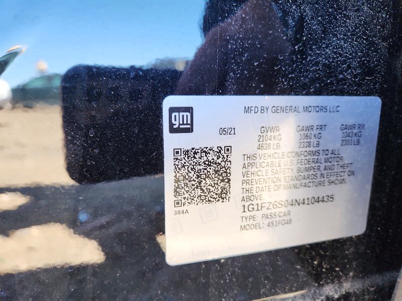 Продажа на аукционе авто 2022 Chevrolet Bolt Euv, vin: 1G1FZ6S04N4104435, номер лота: 52825776