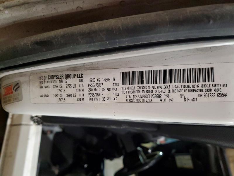 Aukcja sprzedaży 2012 Jeep Wrangler, vin: 1C4AJWAG3CL259682, numer aukcji: 52272076
