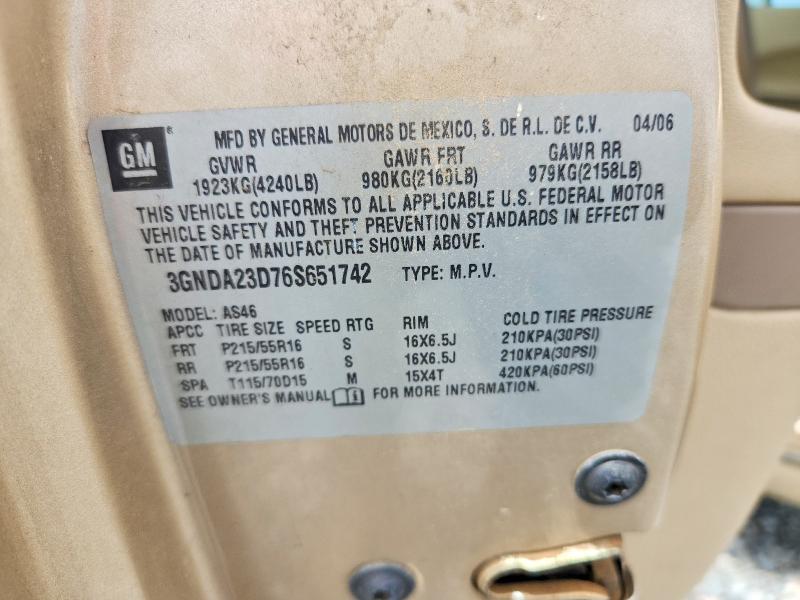 Продаж на аукціоні авто 2006 Chevrolet Hhr, vin: 3GNDA23D76S651742, номер лоту: 54856916