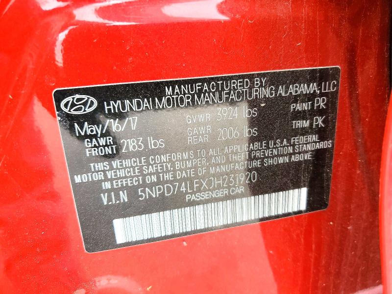 Продаж на аукціоні авто 2018 Hyundai Elantra, vin: 5NPD74LFXJH231920, номер лоту: 53593606