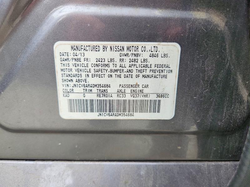 Продаж на аукціоні авто 2013 Infiniti G37 Sedan, vin: JN1CV6AR4DM354684, номер лоту: 54242296