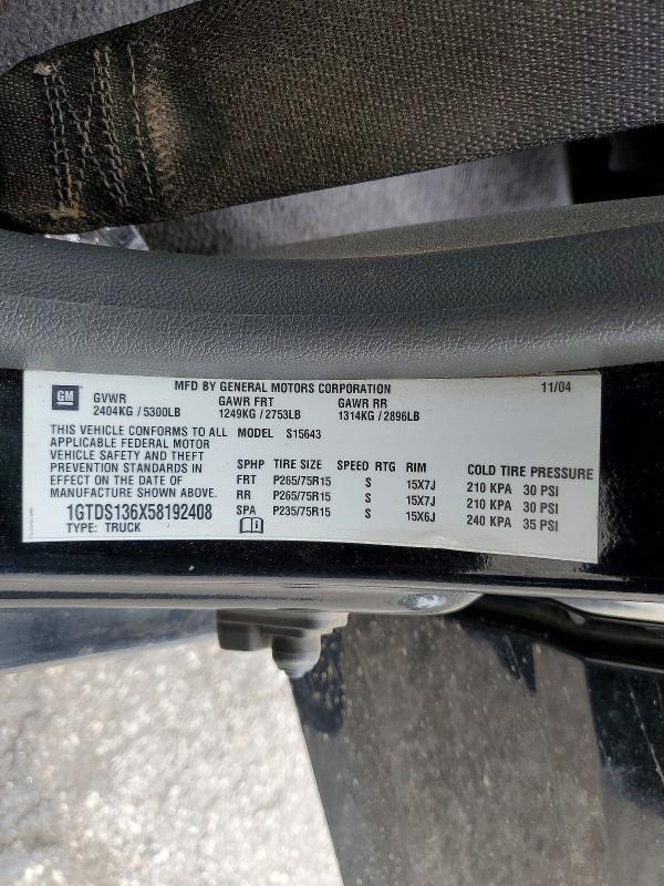 Продажа на аукционе авто 2005 Gmc Canyon, vin: 1GTDS136X58192408, номер лота: 54124376