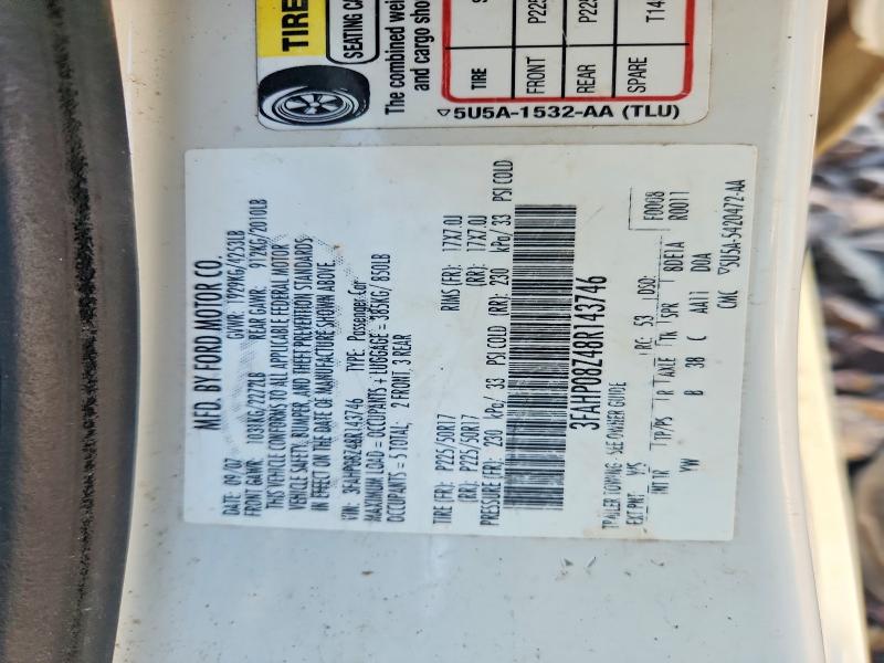 Aukcja sprzedaży 2008 Ford Fusion, vin: 3FAHP08Z48R143746, numer aukcji: 53271896