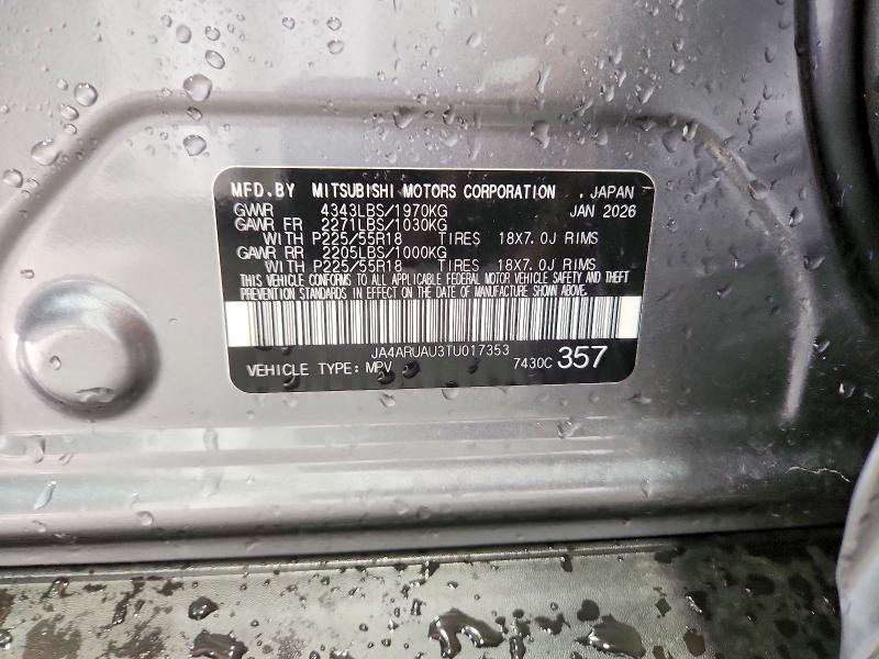 Aukcja sprzedaży 2026 Mitsubishi Outlander Sport, vin: JA4ARUAU3TU017353, numer aukcji: 55055216