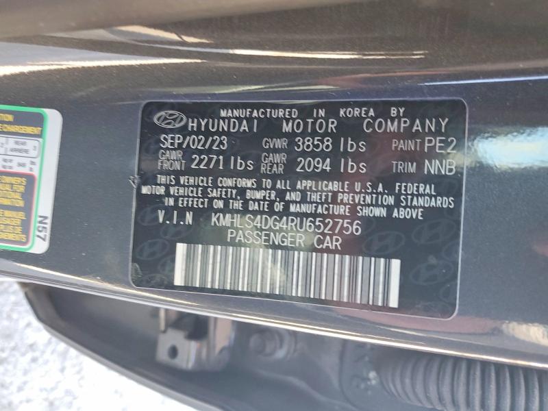 Продажа на аукционе авто 2024 Hyundai Elantra, vin: KMHLS4DG4RU652756, номер лота: 54530576