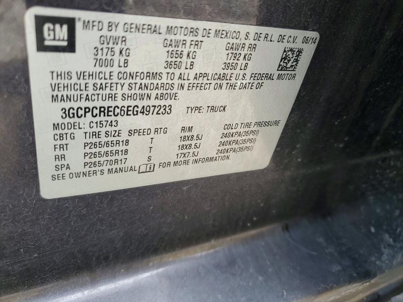 2014 Chevrolet Silverado მანქანა იყიდება აუქციონზე, vin: 3GCPCREC6EG497233, აუქციონის ნომერი: 52534216
