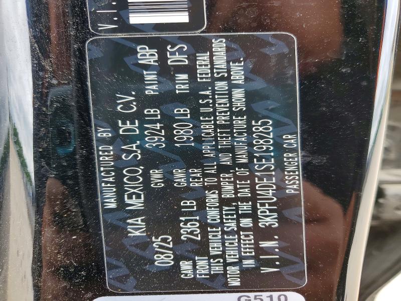 54514126 :رقم المزاد ، 3KPFU4DE1SE198285 vin ، 2025 Kia K4 مزاد بيع