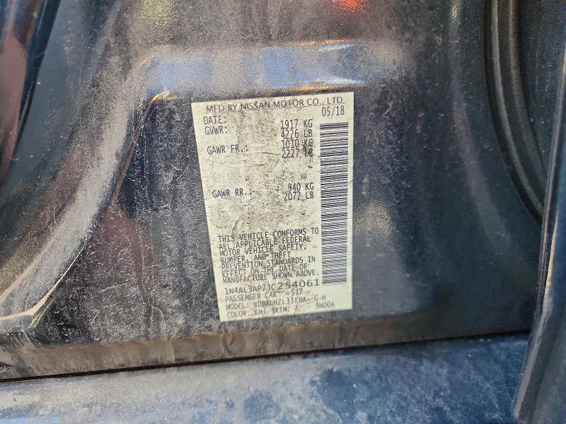 2018 Nissan Altima მანქანა იყიდება აუქციონზე, vin: 1N4AL3AP7JC254061, აუქციონის ნომერი: 52879566