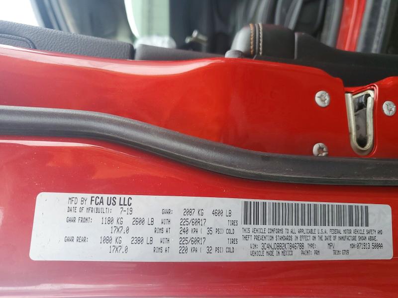 Продаж на аукціоні авто 2019 Jeep Compass, vin: 3C4NJDBB2KT846788, номер лоту: 54467126