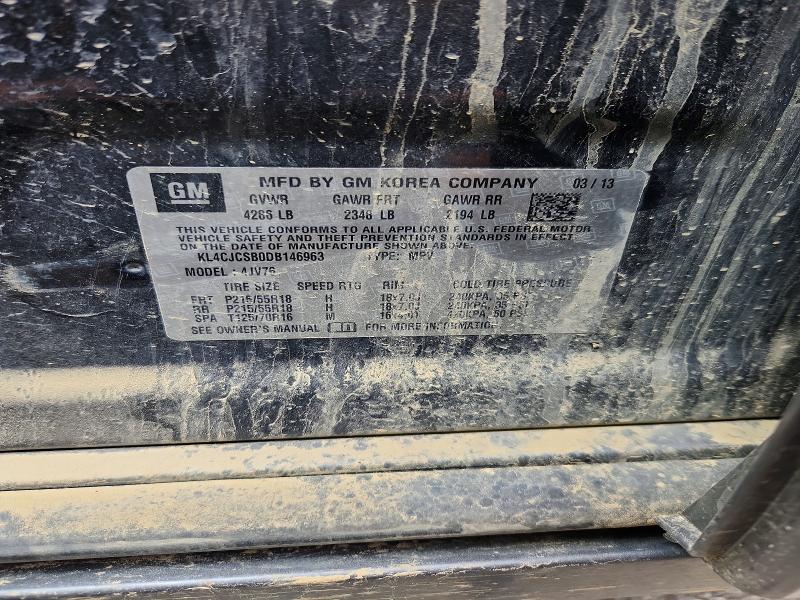 53115916 :رقم المزاد ، KL4CJCSB0DB146963 vin ، 2013 Buick Encore مزاد بيع