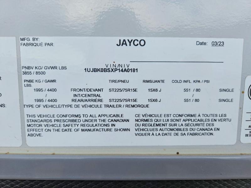 Aukcja sprzedaży 2023 Jayco White Hawk 23mbh, vin: 1UJBK0BSXP14A0181, numer aukcji: 54996006