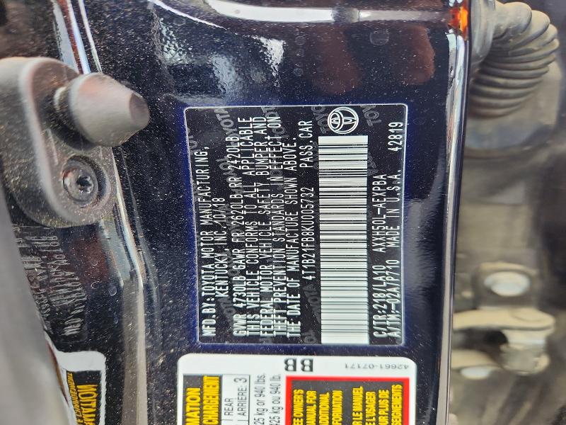 2019 Toyota Avalon Hybrid მანქანა იყიდება აუქციონზე, vin: 4T1B21FB8KU005732, აუქციონის ნომერი: 53298416