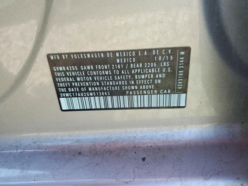 52402686 :رقم المزاد ، 3VWC17AU2GM513663 vin ، 2016 Volkswagen Golf Sportwagen مزاد بيع