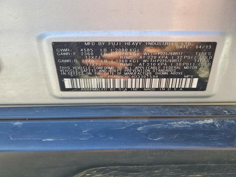 Aukcja sprzedaży 2013 Subaru Outback, vin: 4S4BRCBC8D3307598, numer aukcji: 52499376