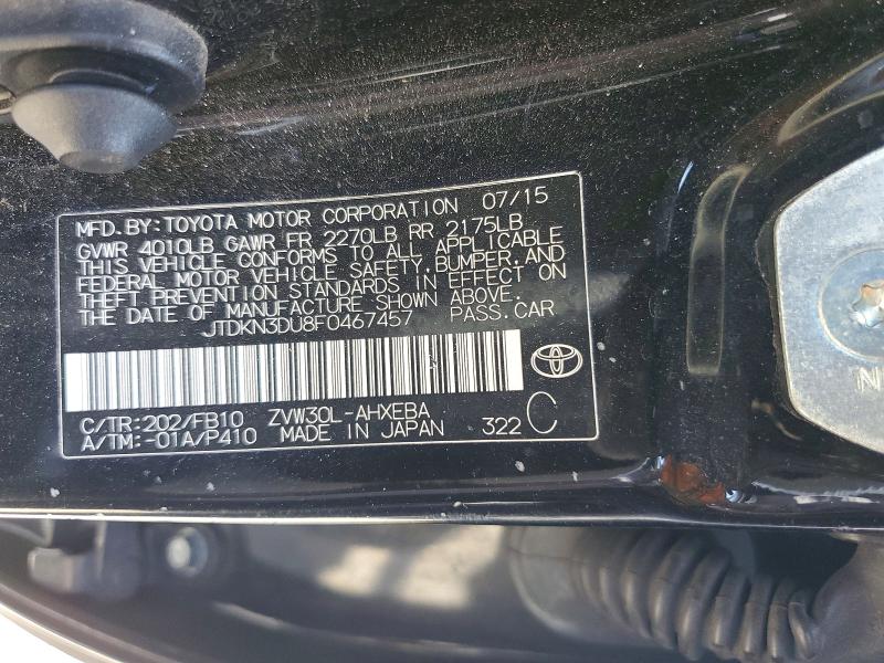 Продажа на аукционе авто 2015 Toyota Prius, vin: JTDKN3DU8F0467457, номер лота: 54886176