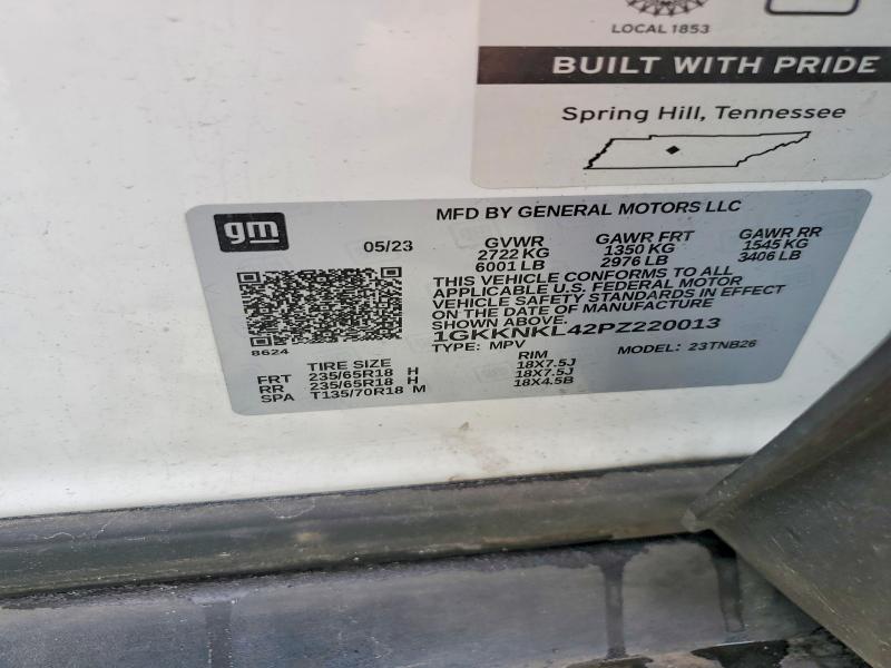 Aukcja sprzedaży 2023 Gmc Acadia, vin: 1GKKNKL42PZ220013, numer aukcji: 55159776
