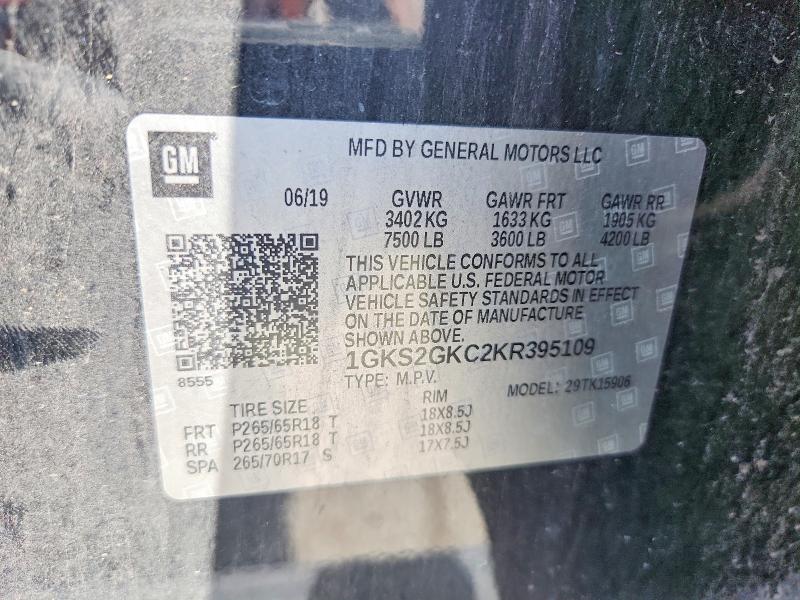 2019 Gmc Yukon Xl მანქანა იყიდება აუქციონზე, vin: 1GKS2GKC2KR395109, აუქციონის ნომერი: 52911726