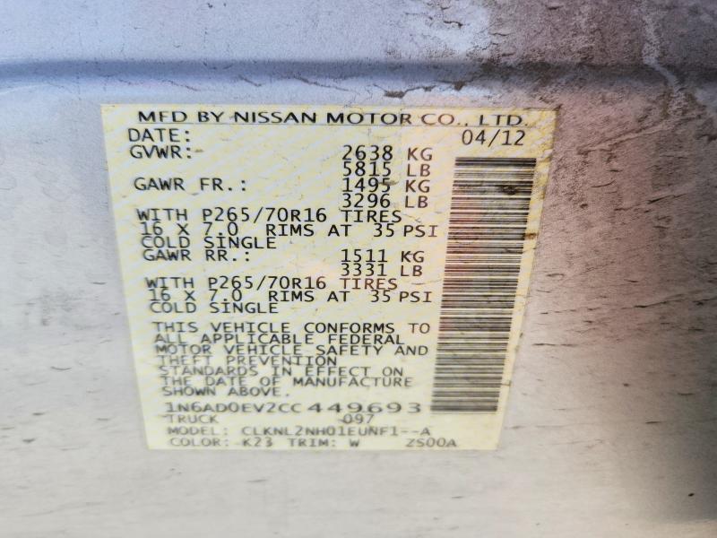 Продаж на аукціоні авто 2012 Nissan Frontier, vin: 1N6AD0EV2CC449693, номер лоту: 53338966
