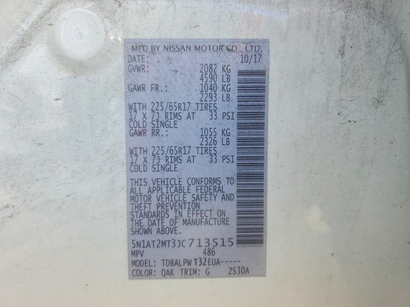 Продаж на аукціоні авто 2018 Nissan Rogue, vin: 5N1AT2MT3JC713515, номер лоту: 55057836