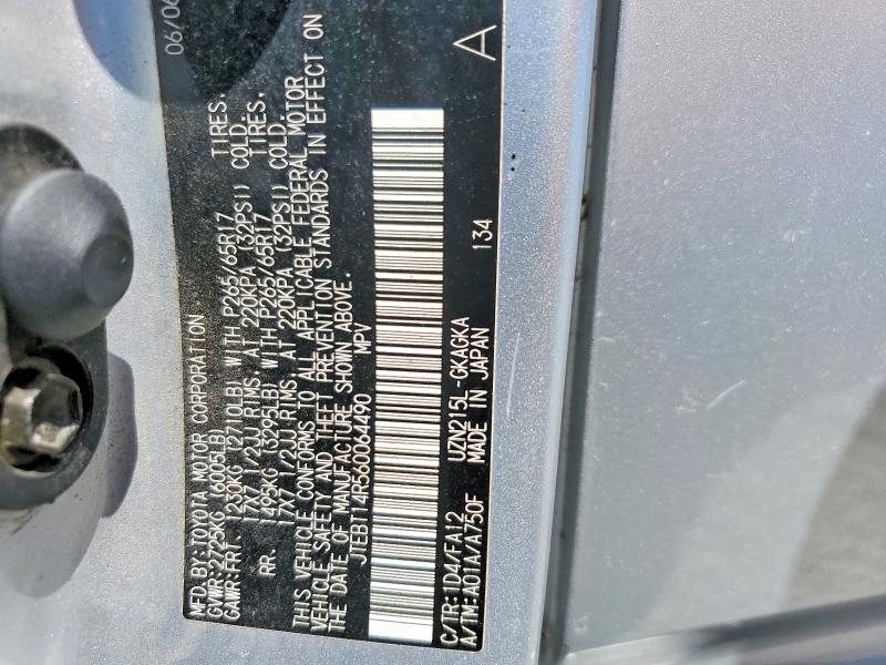 Продажа на аукционе авто 2006 Toyota 4runner, vin: JTEBT14R560064490, номер лота: 53265996