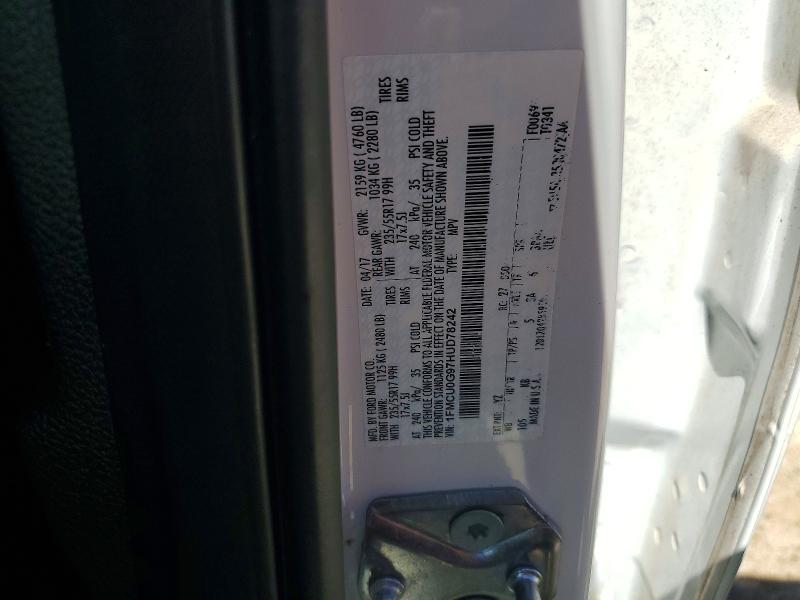 Auction sale of the 2017 Ford Escape, vin: 1FMCU0G97HUD78242, lot number: 53752826