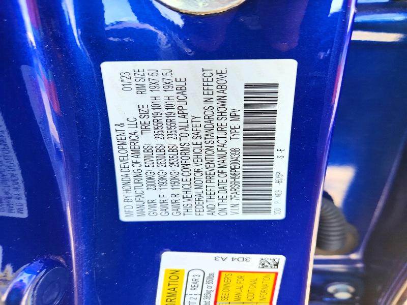 52361226 :رقم المزاد ، 7FARS6H98PE004398 vin ، 2023 Honda Cr-v مزاد بيع