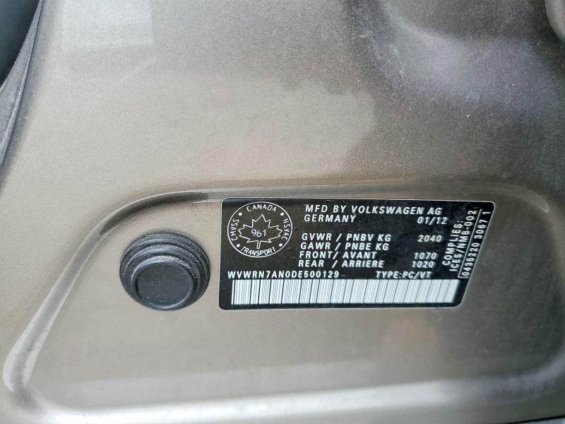 Продажа на аукционе авто 2013 Volkswagen Cc, vin: WVWRN7AN0DE500129, номер лота: 51864996
