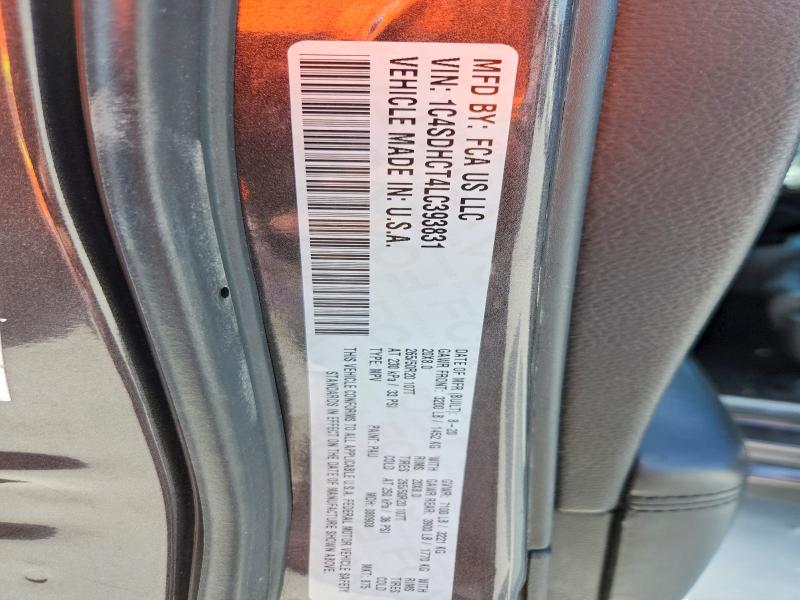 Продаж на аукціоні авто 2020 Dodge Durango, vin: 1C4SDHCT4LC393831, номер лоту: 53780666