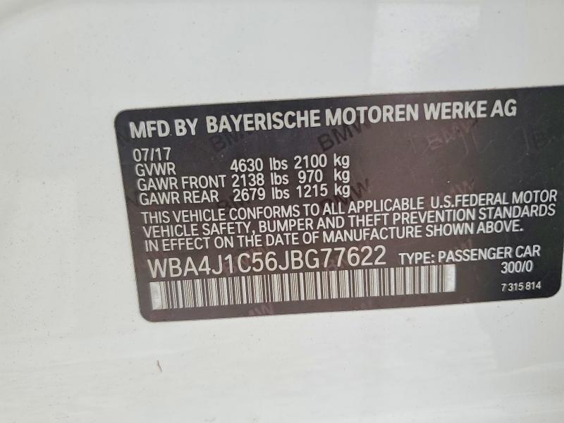 Продажа на аукционе авто 2018 Bmw 430i, vin: WBA4J1C56JBG77622, номер лота: 52860626
