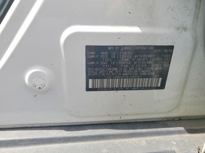 2018 Subaru Outback მანქანა იყიდება აუქციონზე, vin: 4S4BSAFC9J3385001, აუქციონის ნომერი: 52239216