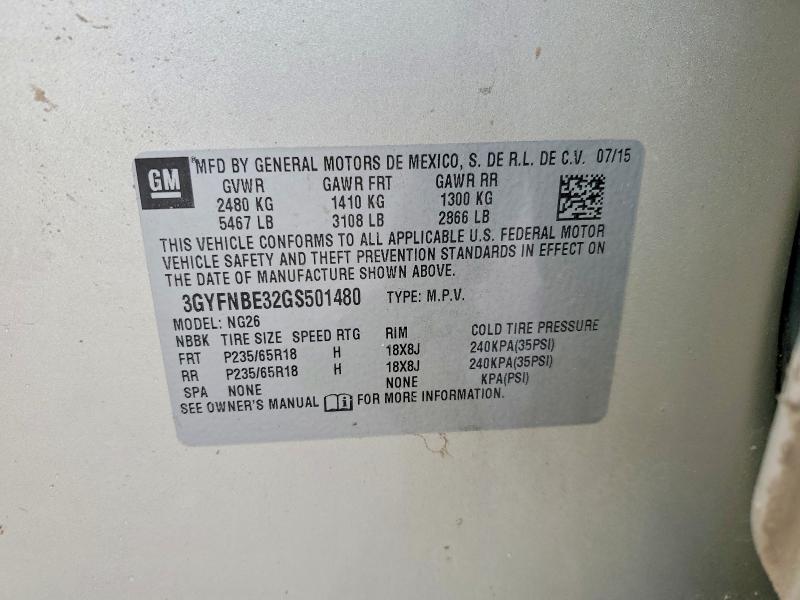Продаж на аукціоні авто 2016 Cadillac Srx, vin: 3GYFNBE32GS501480, номер лоту: 52507716