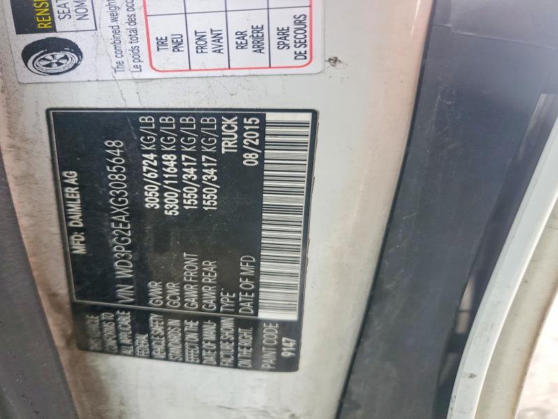 54618086 :رقم المزاد ، WD3PG2EAXG3085648 vin ، 2016 Mercedes-benz Metris مزاد بيع