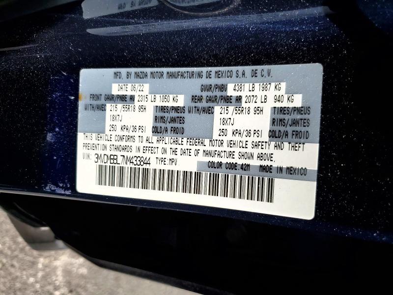 Продаж на аукціоні авто 2022 Mazda Cx-30, vin: 3MVDMBBL7NM433844, номер лоту: 48463216