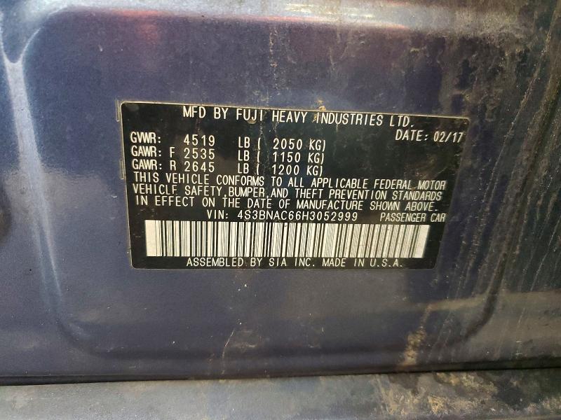 Продаж на аукціоні авто 2017 Subaru Legacy, vin: 4S3BNAC66H3052999, номер лоту: 53738246