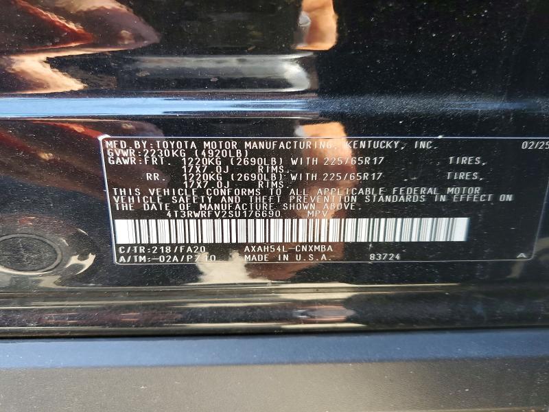 53776146 :رقم المزاد ، 4T3RWRFV2SU176690 vin ، 2025 Toyota Rav4 Hybrid مزاد بيع