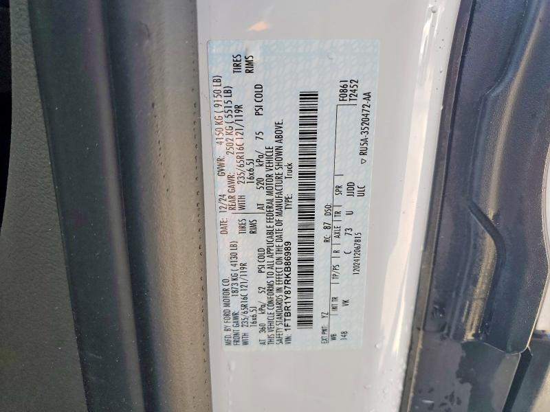 Продаж на аукціоні авто 2024 Ford Transit, vin: 1FTBR1Y87RKB86989, номер лоту: 51038586