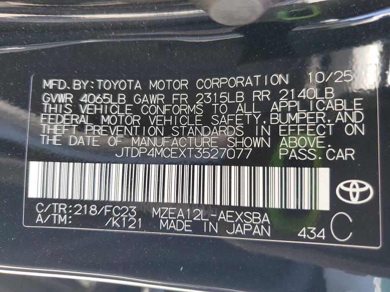 Aukcja sprzedaży 2026 Toyota Corolla, vin: JTDP4MCEXT3527077, numer aukcji: 52349036