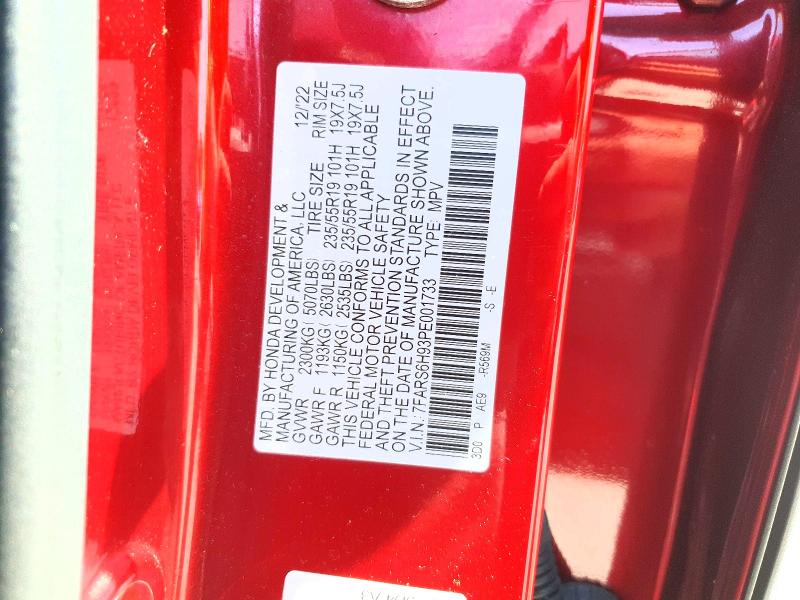 52611066 :رقم المزاد ، 7FARS6H93PE001733 vin ، 2023 Honda Cr-v مزاد بيع