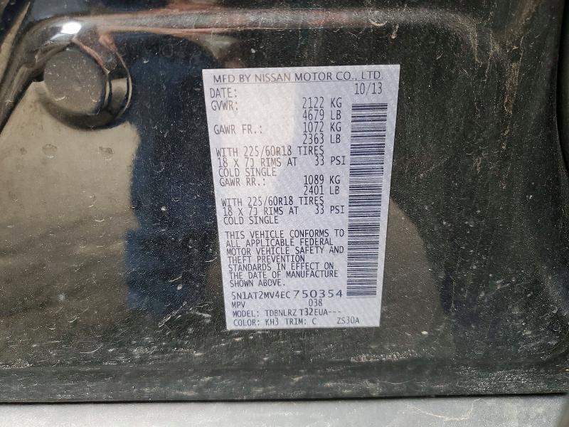 Aukcja sprzedaży 2014 Nissan Rogue, vin: 5N1AT2MV4EC750354, numer aukcji: 53792886