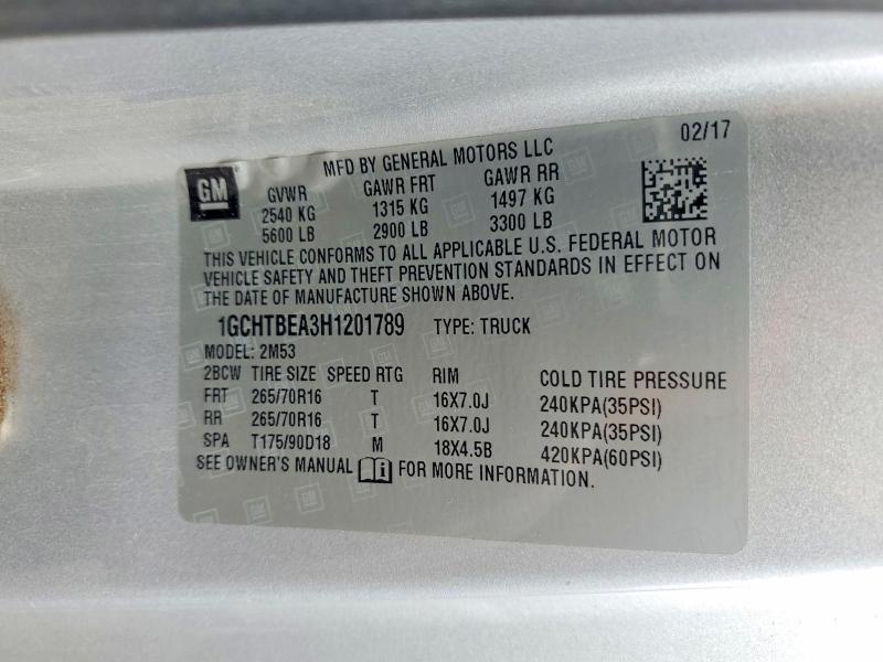 Продаж на аукціоні авто 2017 Chevrolet Colorado, vin: 1GCHTBEA3H1201789, номер лоту: 54665696